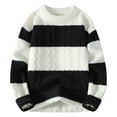 thumbnail image 1 of Men's Basic Oversized Sweater Casual Crew Neck Long Sleeve Ribbed Knit Pullover Sweater Top, 1 of 2