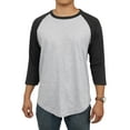 thumbnail image 1 of Men's Basic Raglan 3/4 Sleeve Tee Shirts Baseball Solid Athletic Crew Neck, 1 of 5