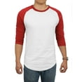 thumbnail image 1 of Men's Basic Raglan 3/4 Sleeve Tee Shirts Baseball Solid Athletic Crew Neck, 1 of 5