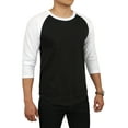 thumbnail image 1 of Men's Basic Raglan 3/4 Sleeve Tee Shirts Baseball Solid Athletic Crew Neck, 1 of 5