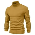thumbnail image 1 of Men's Basic Solid Turtleneck Knitted Pullover Sweaters Slim Fit Long Sleeve Fall Winter Casual Baselayer Jumper Tops, 1 of 4