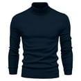 thumbnail image 1 of Men's Basic Solid Turtleneck Knitted Pullover Sweaters Slim Fit Long Sleeve Fall Winter Casual Baselayer Jumper Tops, 1 of 3