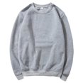 thumbnail image 1 of Men's Basic Sweatshirt Long Sleeve Crewneck Solid Pullover Top for Workout Gray XL, 1 of 8