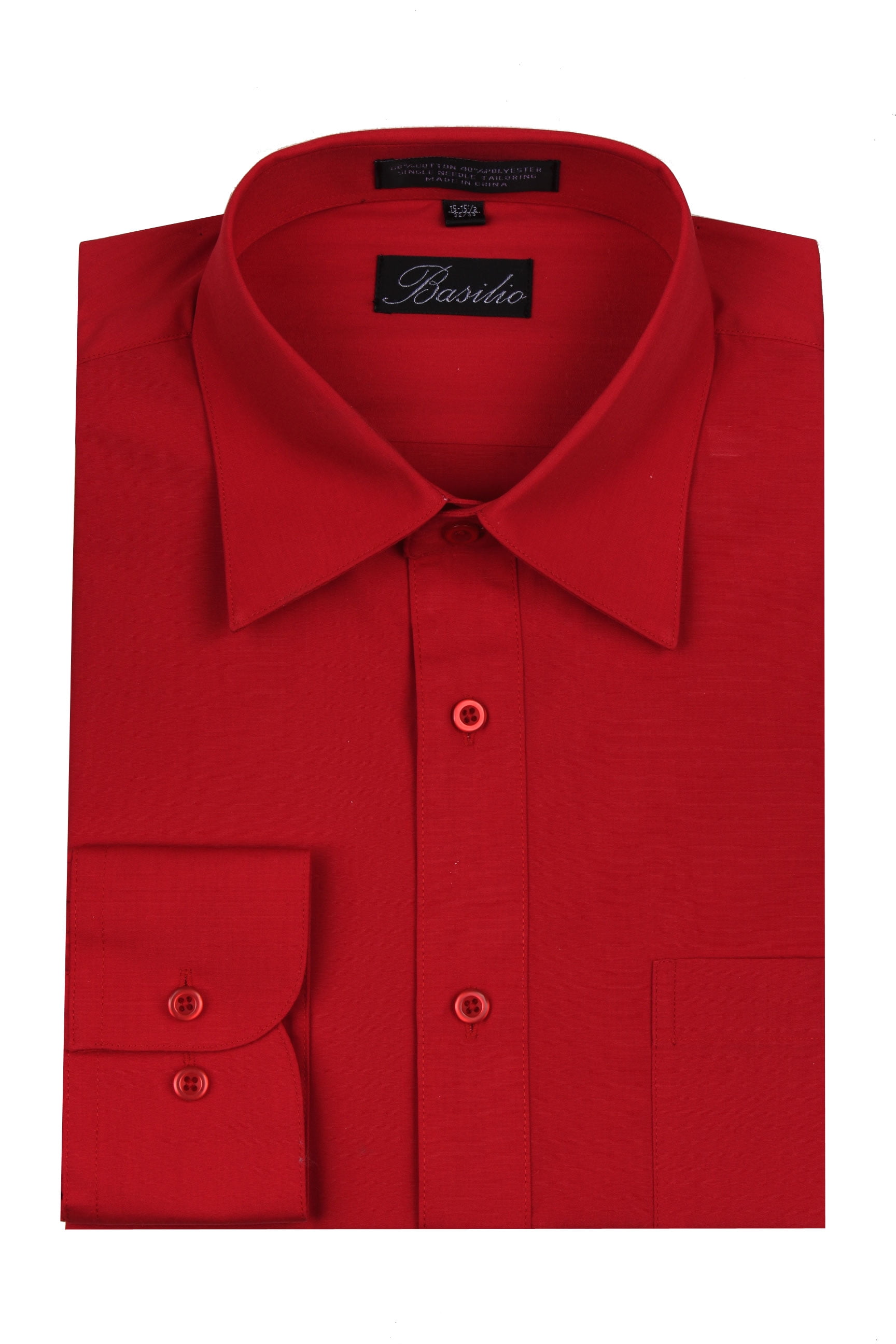 Men's Basilio Convertible Cuff Solid Dress Shirt - Many Colors ...