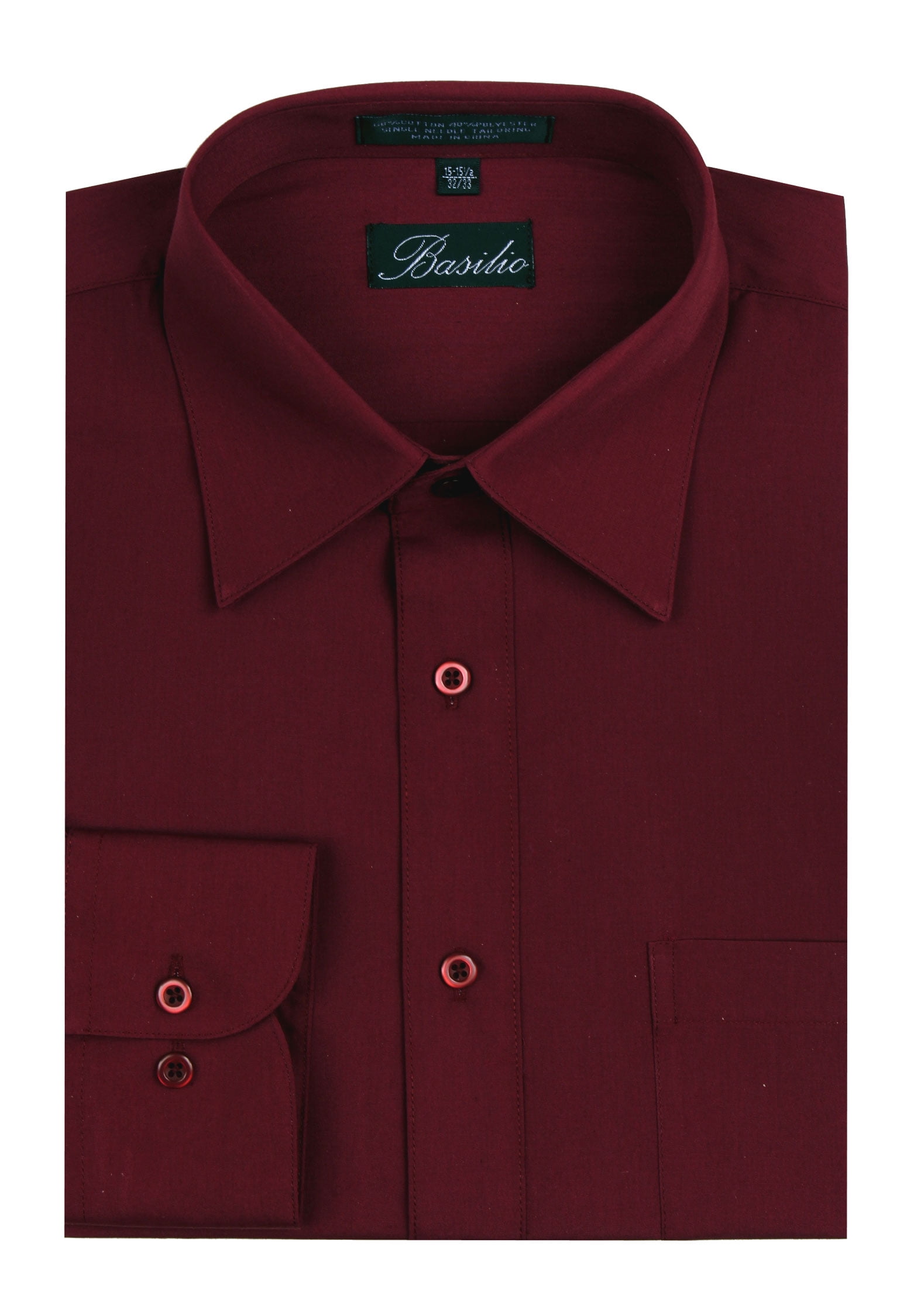 Men's Basilio Convertible Cuff Solid Dress Shirt - Many Colors ...