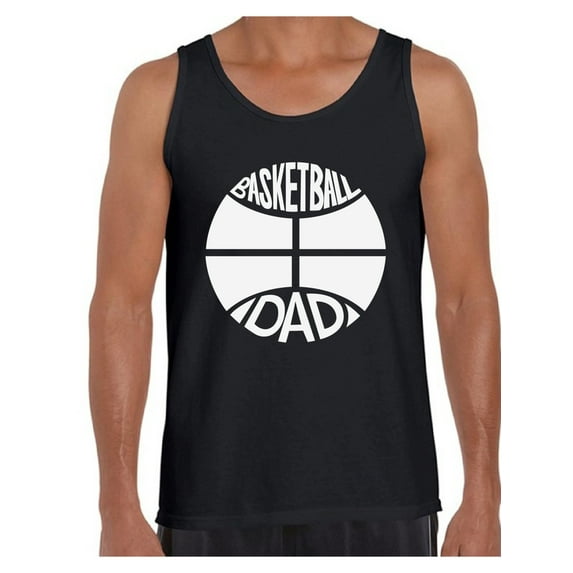 Men's Basketball Dad Graphic Tank Tops White Cool Sport Gift for Daddy Father`s Day