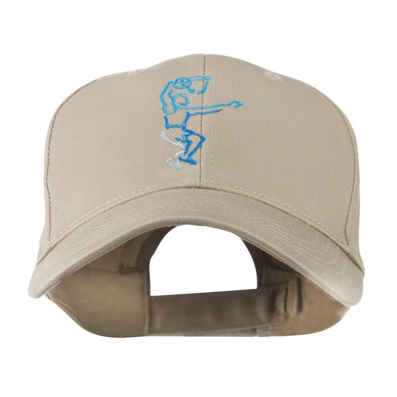 Men's Basketball Dunk Shot Embroidered Cap - Khaki OSFM