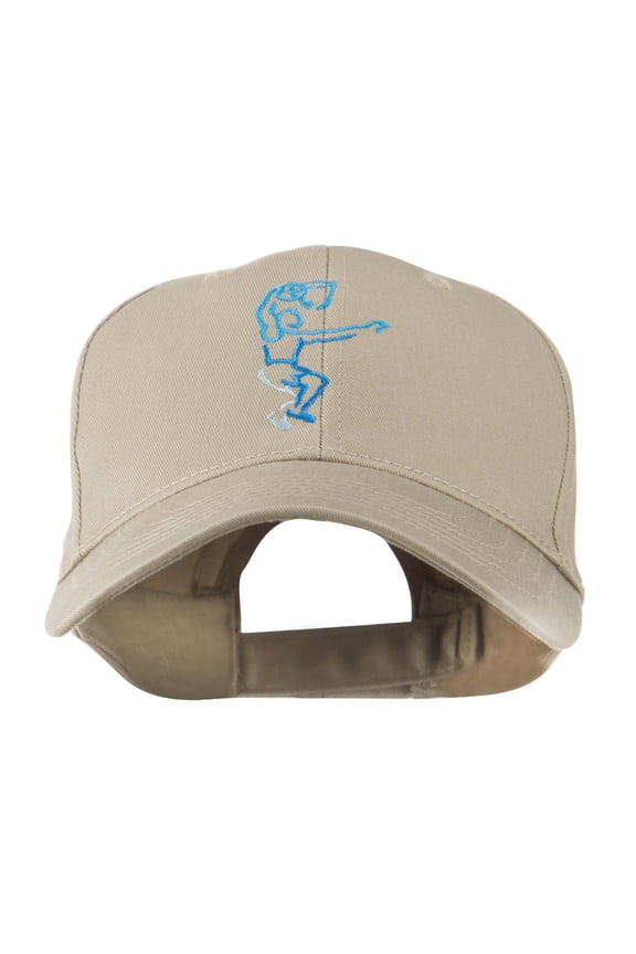 Men's Basketball Dunk Shot Embroidered Cap - Khaki OSFM