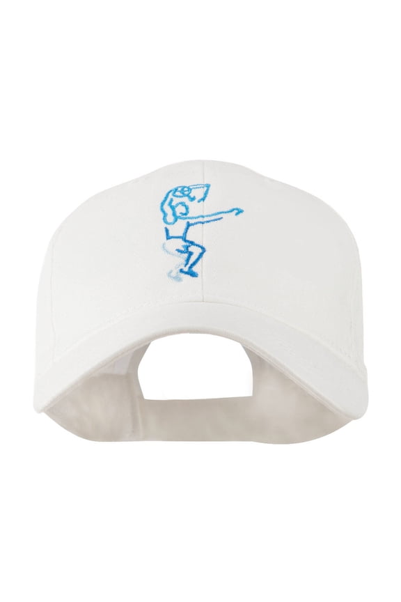 Men's Basketball Dunk Shot Embroidered Cap - White OSFM
