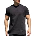 thumbnail image 1 of Men's Basketball Inspired Autumn Running Training Stretch Sports T-Shirt, Round Neck, Raglan Design, Solid Colour, Polyester, for Daily & Workout Wear, Sizes M XXXL, 1 of 3