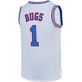 thumbnail image 1 of Men's Basketball Jersey #1#10#! 1/3 Bugs Lola Taz Tweety Space Movie Jersey Shirts White/Black S-XXL, 1 of 6