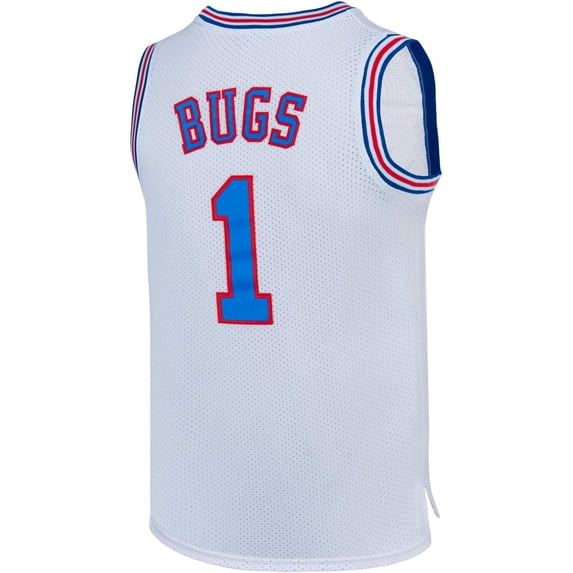 Men's Basketball Jersey #1#10#! 1/3 Bugs Lola Taz Tweety Space Movie Jersey Shirts White/Black S-XXL