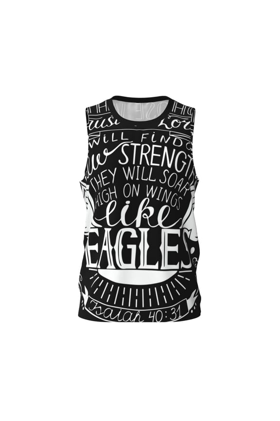 Men's Basketball Jersey Athletic Sleeveless Tank Top Sports Shirt, Trust In Lord Powerful Quotes