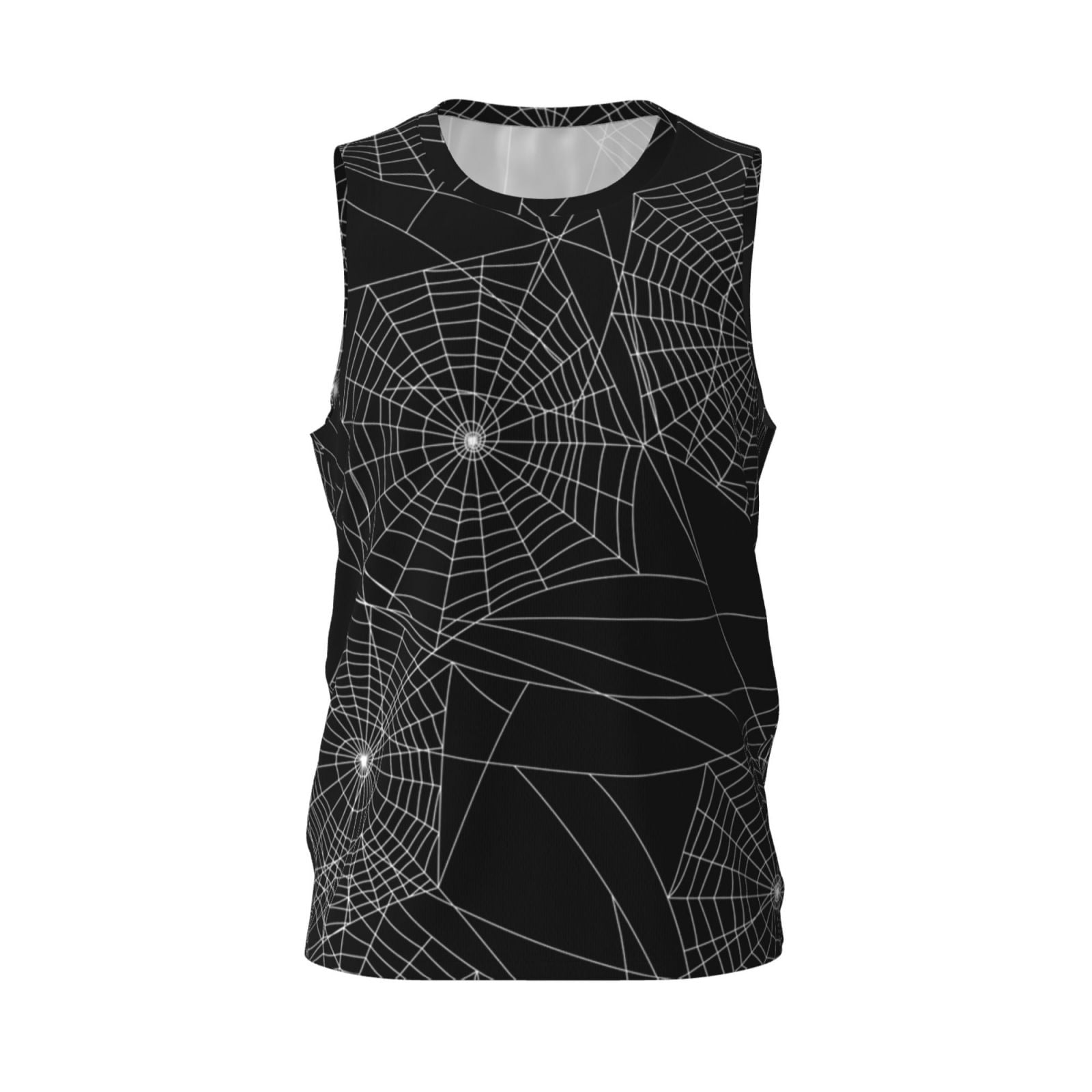 Men's Basketball Jerseys Team Practice Sports Uniform Tank Tops, Spider Web Silhouette Halloween