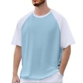 thumbnail image 1 of Men's Basketball Performance T Shirt Short Sleeve Athletic Wicking Workout Top Trendy Casual Sports Tee Mens T-Shirts Solid Color Sleeve Casual Crew Neck Basic Tees, 1 of 4