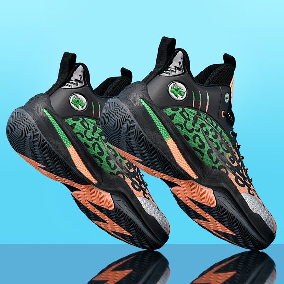 Men's Basketball Shoes Suitable for & Students - Ultra-Fine Upper, Shockproof Breathable Sneakers with MD Sole & Cushioning, -Slip Traction for Indoor/Outdoor Cement Courts