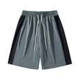 thumbnail image 1 of Men's Basketball Shorts 9" Inseam Mesh Performance Quick Dry Athletic Short Pants, Two Tone Color Block Workout Running Training Activewear with Pockets, 1 of 5