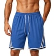thumbnail image 1 of Men's Basketball Shorts, Lightweight Breathable Athletic 5-Inch Shorts, Comfortable and Quick-Dry for Sports, Gym Workouts and Casual Wear Blue XXXXL, 1 of 6