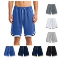 thumbnail image 1 of Men's Basketball Shorts Quick Dry Breathable Athletic Gym Running Casual Performance Plus Size Drawstring Sports Shorts, 1 of 5