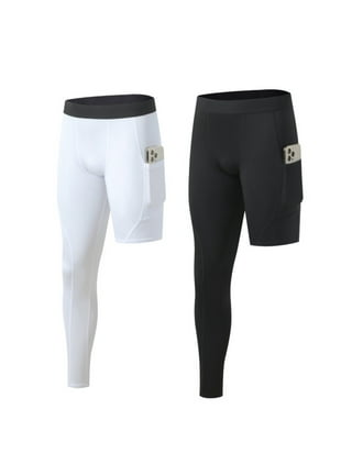 Men's Compression Pants One Leg Tights Leggings Athletic Base Layer for Gym  Running Basketball 