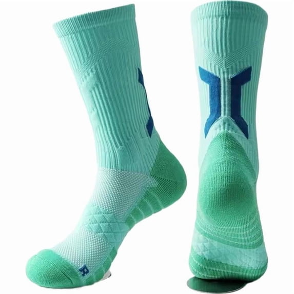Men's Basketball Socks - Professional High-Top Sports Socks with Ankle Support, Breathable, Moisture-Wicking, Cushioned for Running & Training
