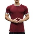 thumbnail image 1 of Men's Basketball Training T-Shirt Performance Stretch Sports Top Breathable Muscle Fit Activewear Gym Running Short Sleeve Tee Mens Basic Tee Shirts Summer Vintage T Shirts, 1 of 3