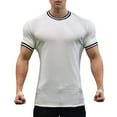 thumbnail image 1 of Men's Basketball Training T-Shirt Performance Stretch Sports Top Breathable Muscle Fit Activewear Gym Running Short Sleeve Tee Mens Basic Tee Shirts Summer Vintage T Shirts, 1 of 3