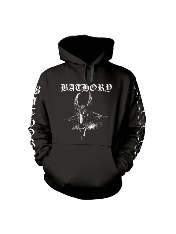 Men's Bathory Goat Hooded Sweatshirt Small Black