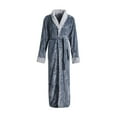 thumbnail image 1 of Men's Bathrobes Mens Flannel Towel Bathrobes Coral Velvet Couple Bathrobe Extra Thick Long Men Robe Grey XL, 1 of 4