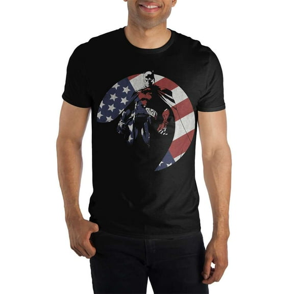 Men's Batman American Background Shirt-medium