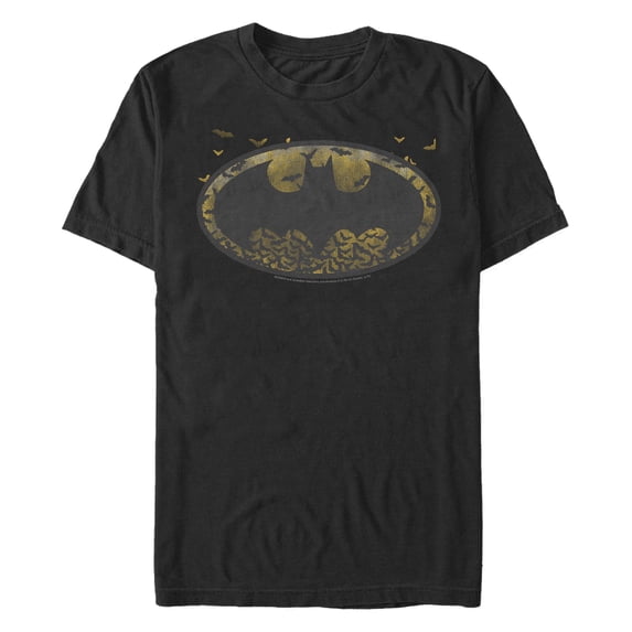 Men's Batman Bat Colony Logo Graphic Tee Black Large Tall