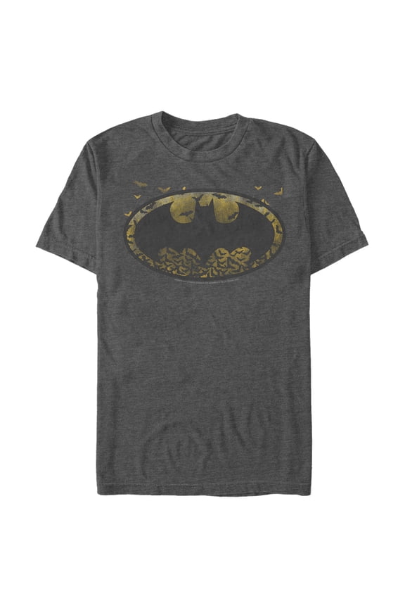 Men's Batman Bat Colony Logo Graphic Tee Charcoal Heather 3X Large