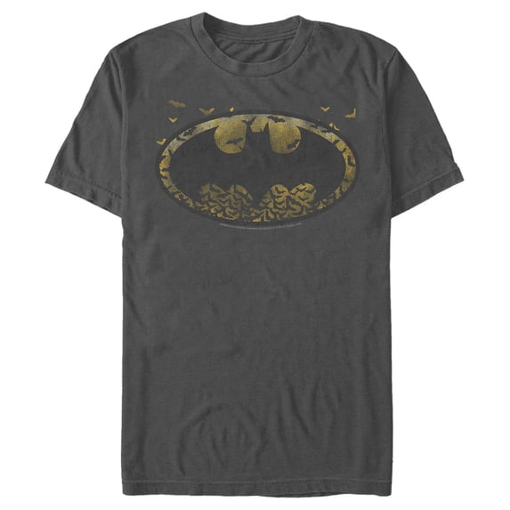 Men's Batman Bat Colony Logo Graphic Tee Charcoal Medium