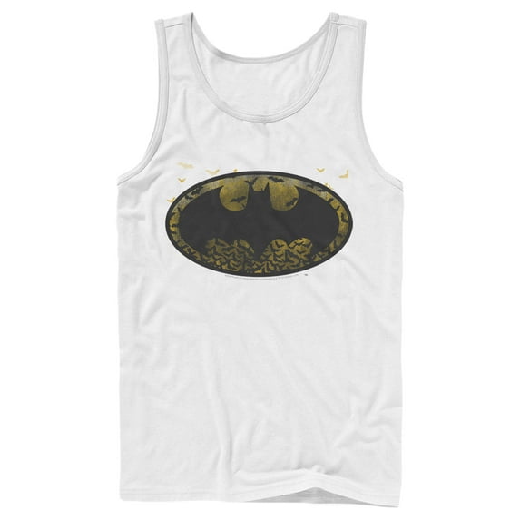 Men's Batman Bat Colony Logo Tank Top White 2X Large