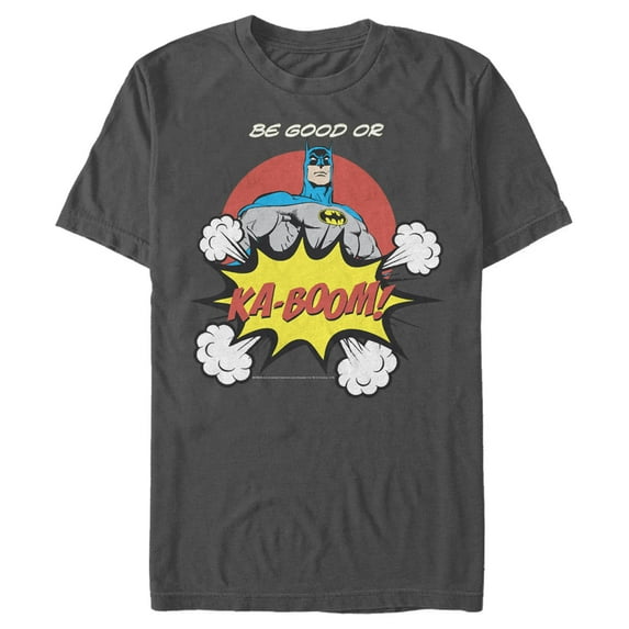 Men's Batman Be Good or Kaboom Graphic Tee Charcoal Medium