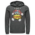 thumbnail image 1 of Men's Batman Be Good or Kaboom  Pull Over Hoodie Charcoal Heather X Large, 1 of 3