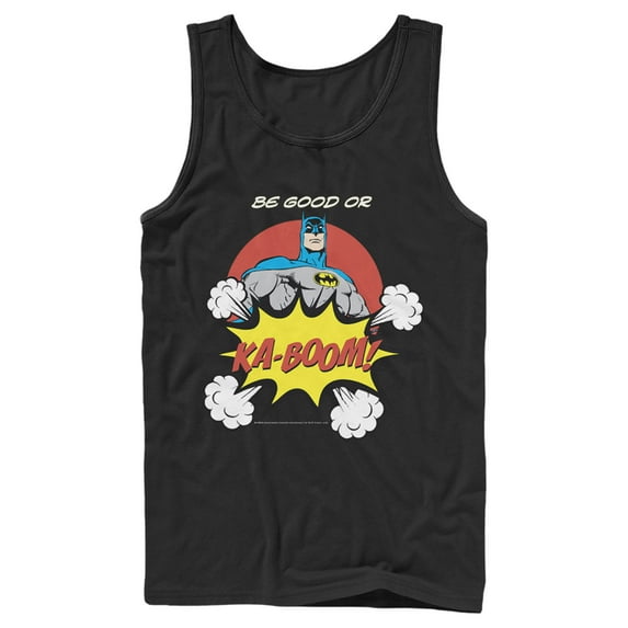 Men's Batman Be Good or Kaboom Tank Top Black X Large