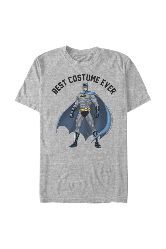 Men's Batman Best Caped Crusader Costume Graphic Tee Athletic Heather Large