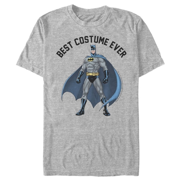 Men's Batman Best Caped Crusader Costume Graphic Tee Athletic Heather X Large