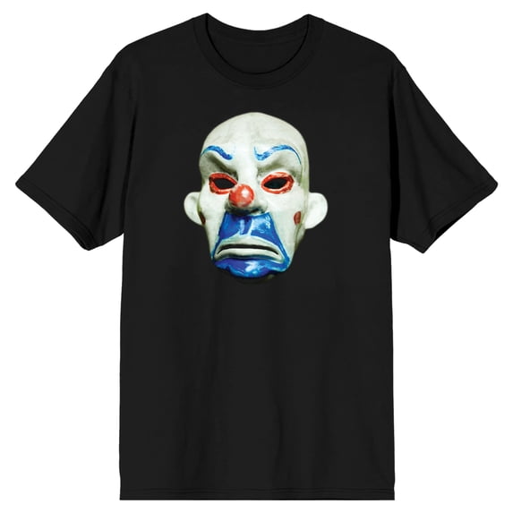 Men's Batman Black T-Shirt, Joker Mask-S
