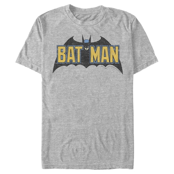 Men's Batman Caped Crusader Logo Graphic Tee Athletic Heather X Large