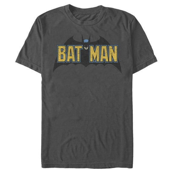 Men's Batman Caped Crusader Logo Graphic Tee Charcoal Small