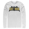 thumbnail image 1 of Men's Batman Caped Crusader Logo Long Sleeve Shirt White X Large, 1 of 3