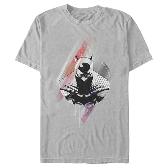 Men's Batman Caped Crusader Prism Graphic Tee Silver Large