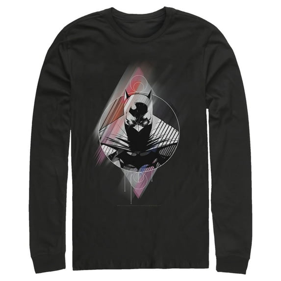 Men's Batman Caped Crusader Prism Long Sleeve Shirt Black Medium
