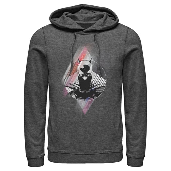Men's Batman Caped Crusader Prism Pull Over Hoodie Charcoal Heather X Large
