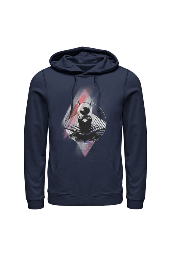 Men's Batman Caped Crusader Prism Pull Over Hoodie Navy Blue Large