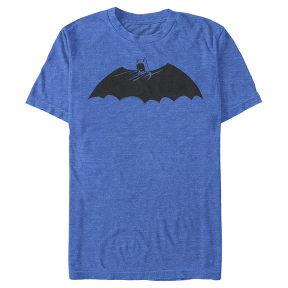 Men's Batman Caped Crusader Silhouette  Graphic Tee Royal Blue Heather 3X Large