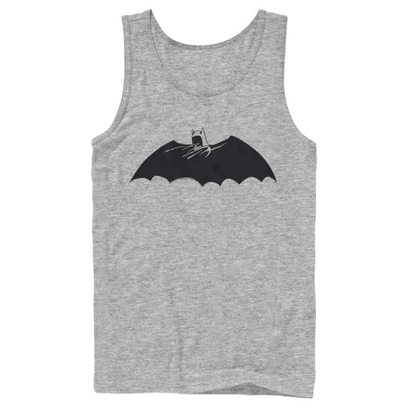 Men's Batman Caped Crusader Silhouette Tank Top Athletic Heather X Large