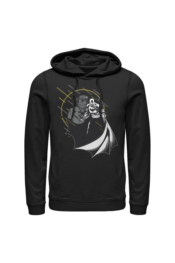 Men's Batman Caped Hero Pull Over Hoodie Black Large